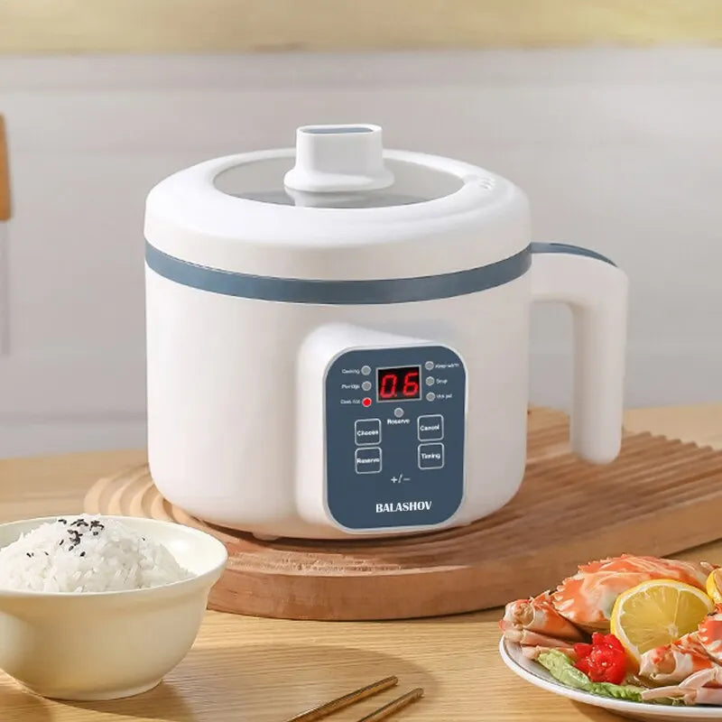 Electric Rice Cooker Smart Multi Cooker Home Kitchen Appliance Fall 2025 Nonstick Inner Pot Timer Easy Cleanup