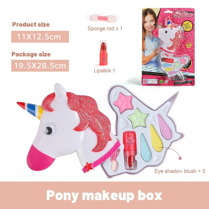 Princess Makeup Toy Set for Kids - Pretend Play Cosmetics with Lipstick & Eyeshadow for Parties