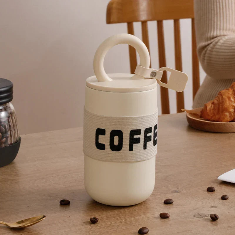 Coffee Travel Mug 304 Stainless Steel 460ml Insulated Tumbler Portable With Handle Fashion Cute Fall 2025