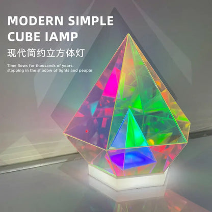 LED Night Light USB Dimmable Pyramid Lamp Ambient Bedroom Decor Fall 2025 Mood Lighting Gift