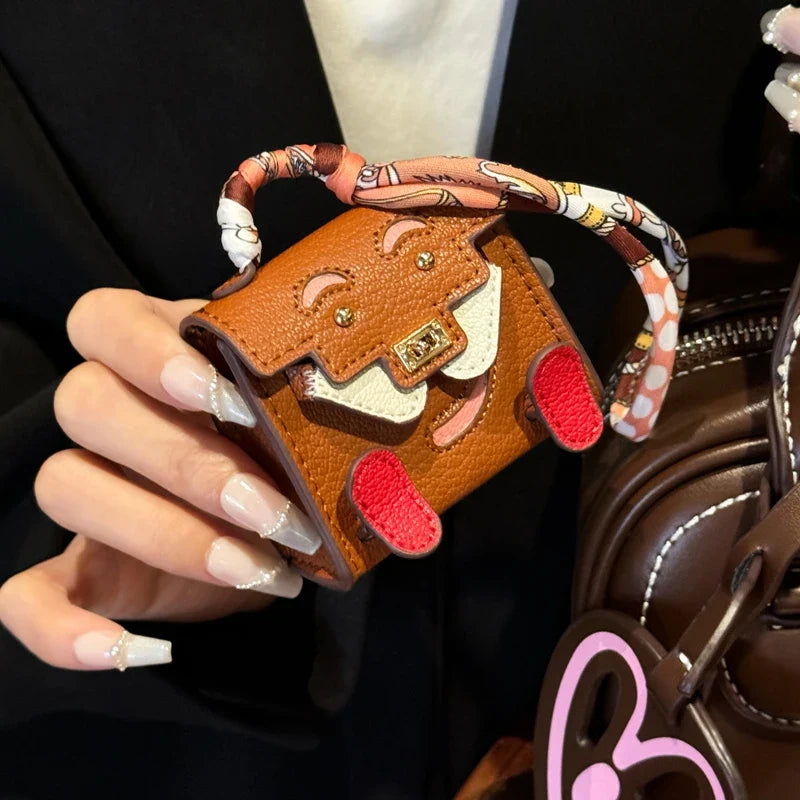 1+1 Free Birkin Inspired Mini Hand Bag - Tiny PU Leather Bag Charm