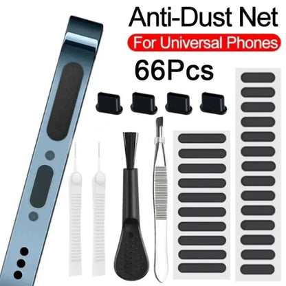 Phone Speaker & Charging Port Cleaning Kit - Dust Plugs & Earphone Brush for iPhone and Android