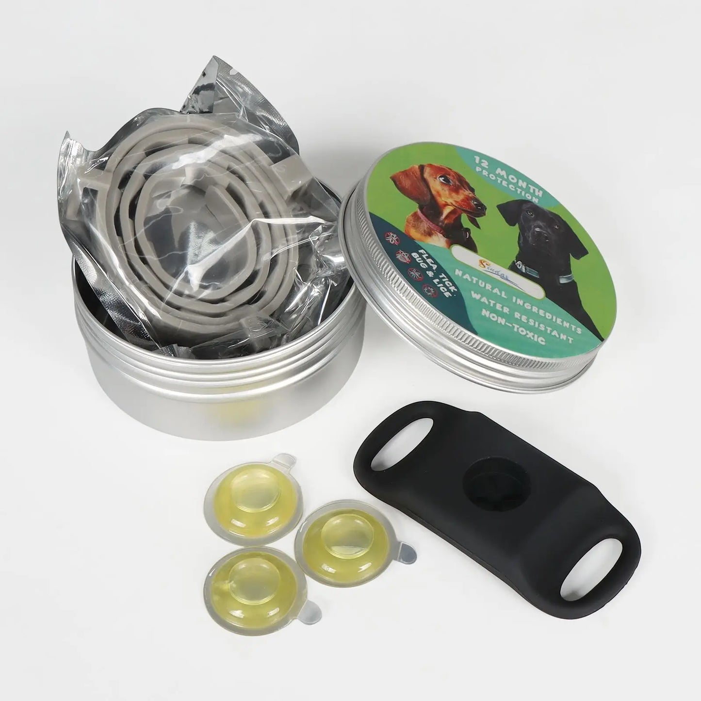 Natural Extract Pet Flea & Tick Repellent Collar Tag Dogs Cats All Seasons Safe Wearable