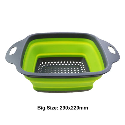 Silicone Folding Drain Basket 2-In-1 Collapsible Colander For Fruits And Vegetables Space-Saving Kitchen Tool Fall 2026