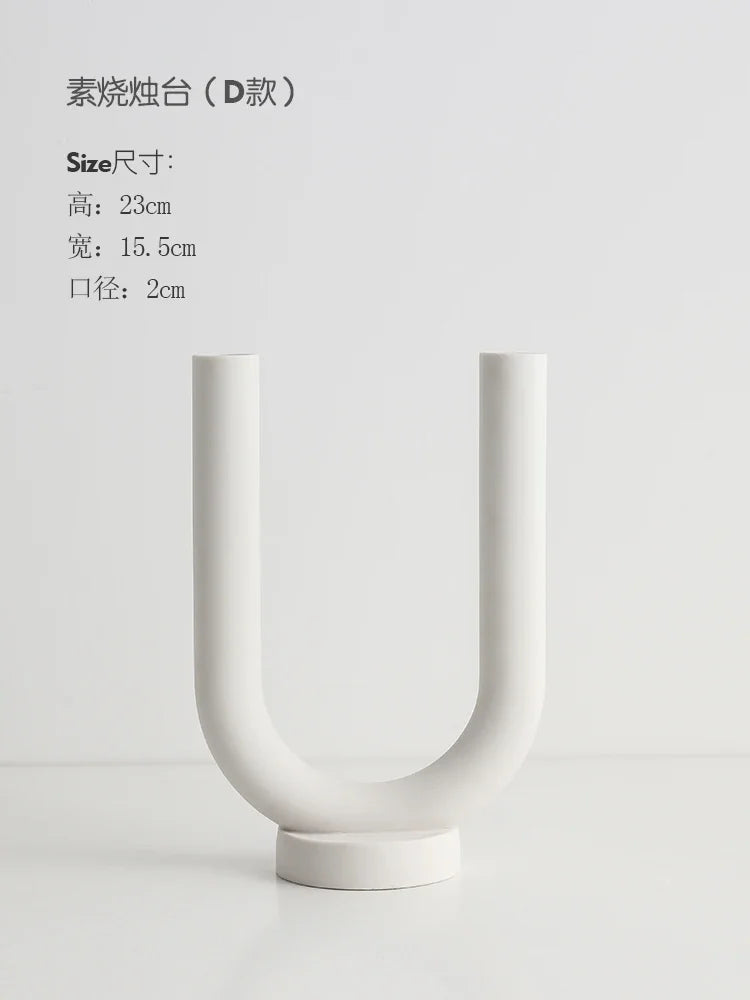 Ceramic Candle Holders Set Of 3 White Nordic Minimalist Candle Stands Fall 2025 Modern Centerpiece Gift
