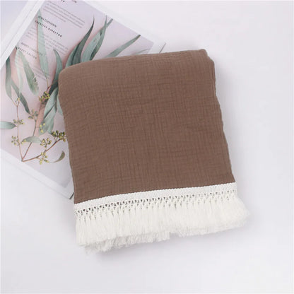 Baby Swaddle Blanket 100 Percent Cotton Muslin Newborn Floral Print Quilt Swaddle Fall 2025 Breathable Soft Gift
