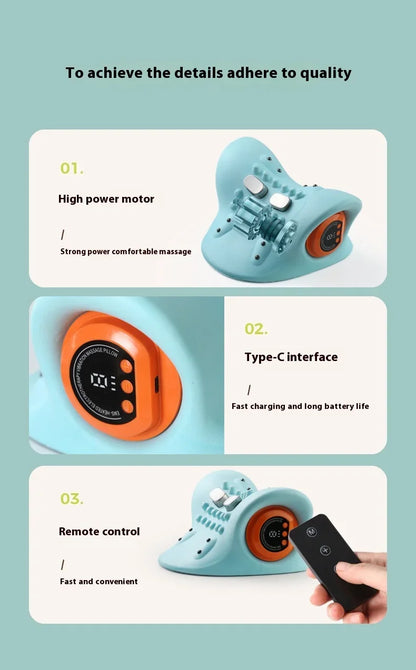 Electric Neck & Shoulder Massager – Battery-Powered Finger Pressure Relief for Muscle Tension 2026