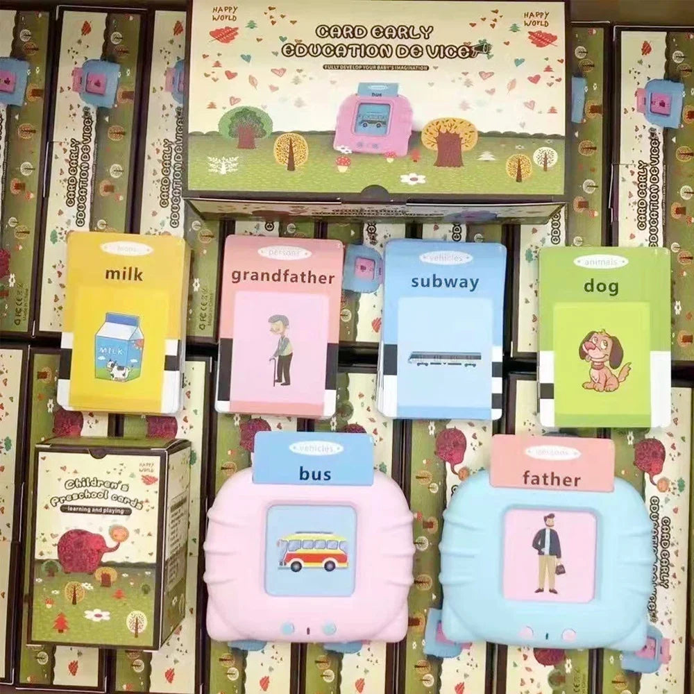 Interactive Educational Toy Flash Card Learning Machine for 2-6 Year Olds, Screen-Free Learning with Audio Function