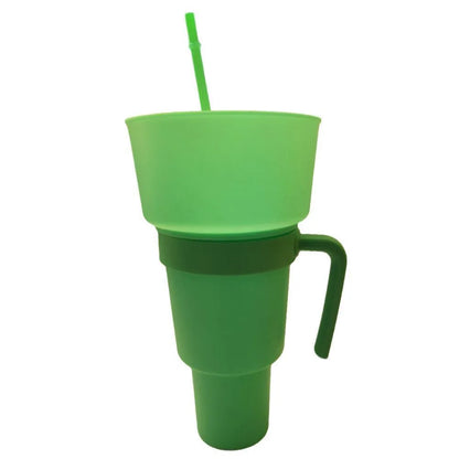Snack Cup 2 In 1 Snack Bowl Tumbler Splash Proof Leakproof Popcorn Stadium Cup Movie Night Fall 2025