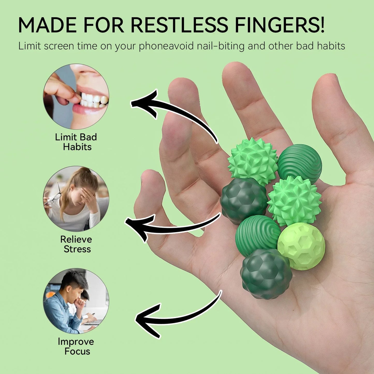 Magnetic Ball Fidget Toy Silicone Sensory Stress Relief