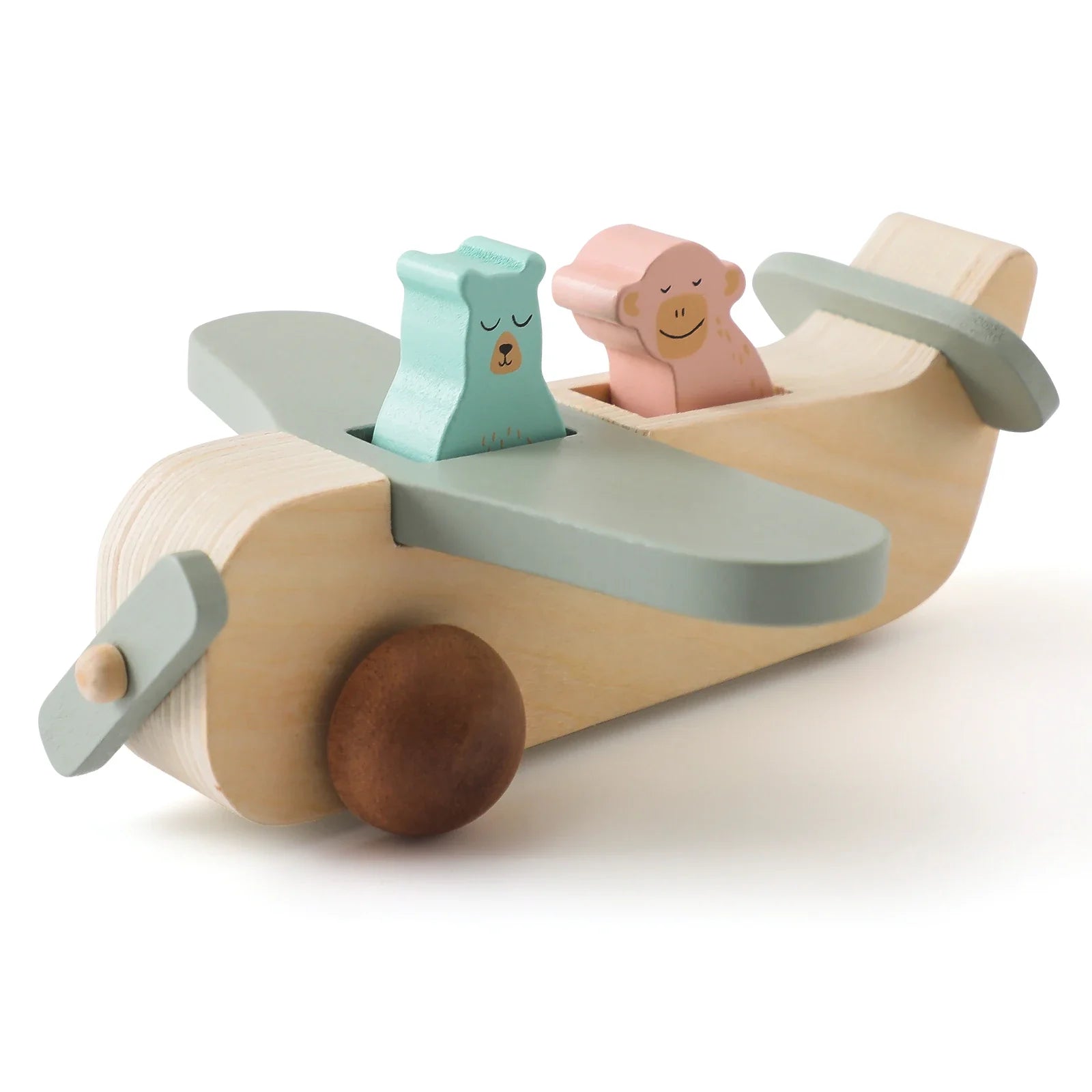 Variant image for Wooden Montessori Plane Educational Toy for 3-4 Year Olds with Colorful Glass Beads for Learning and Creative Play-1