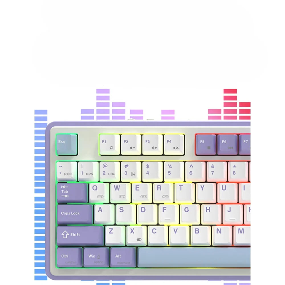 Mechanical Keyboard 87 Key Tri Mode RGB Hot Swappable