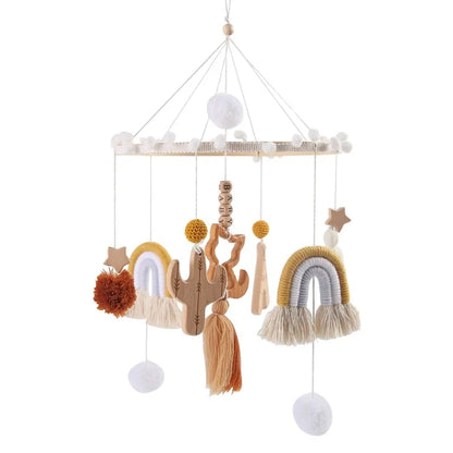 Baby Mobile Wooden Crib Hanging Toy Newborn Nursery Fall 2025 Soothing Music Developmental Gift