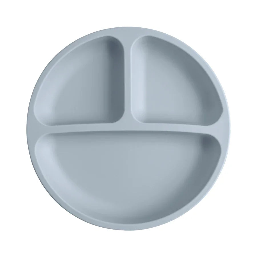 Variant image for Silicone Baby Dining Plate with Suction Base, BPA Free Toddler Tableware, 8-Inch Divided Feeding Dish-1