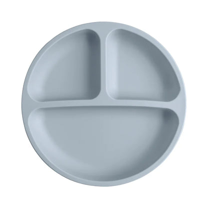 Variant image for Silicone Baby Dining Plate with Suction Base, BPA Free Toddler Tableware, 8-Inch Divided Feeding Dish-1