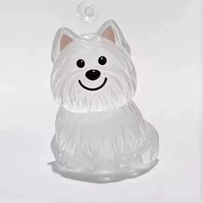 Dog Hair Keepsake Keychain Pendant Clear Resin Charm