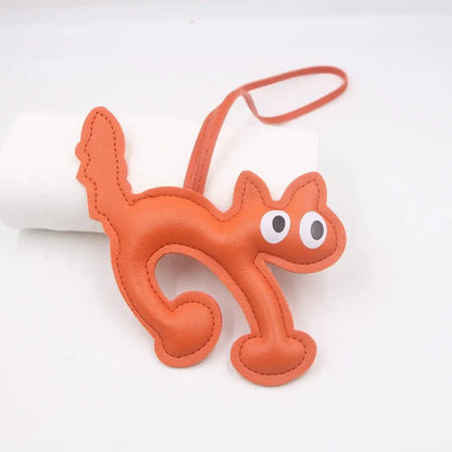 Bear Keychain PU Leather Mini Bag Charm Cute Gift Accessory