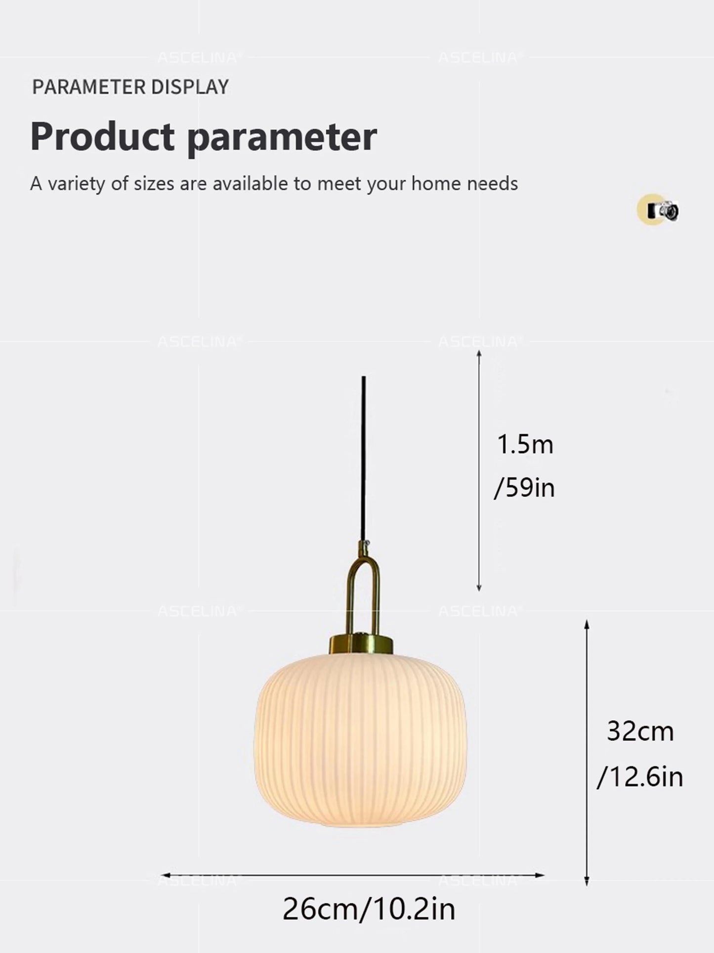 Japandi Glass Pendant Light Japanese Nordic Hanging Lamp Warm
