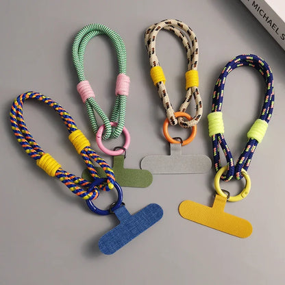 Universal Mobile Phone Lanyard with Anti-Loss Wrist Strap & Accessories - Stylish Two-Strand Design
