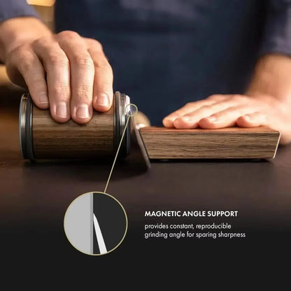 Rolling Diamond Knife Sharpener Kit with Magnetic Holder – 15° & 20° Angle Roller Kitchen Tool 2026
