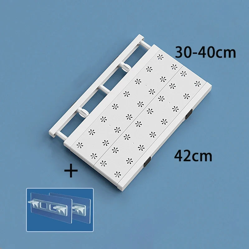 Wall-Mounted Adjustable Shelves - Home Organizers for Closet, Bathroom & Kitchen Storage