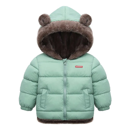 Additional gallery view 27 of kids thick padded fleece winter coat