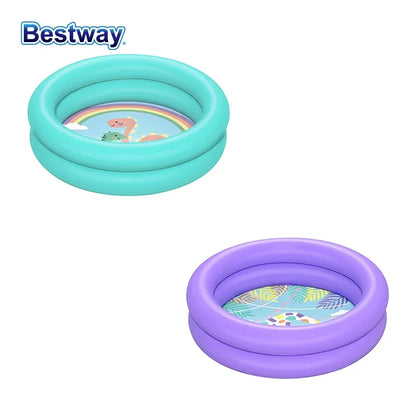 Inflatable Backyard Swimming Pool for Kids, 8ft Portable Summer Play Pool with Durable PVC and Bright Colors