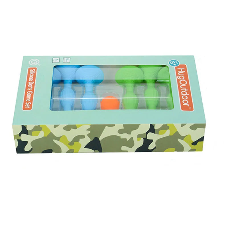 7PCS Silicon Darts Game Set - Sticky Suction Baseball for Outdoor Fun, Adult Decompression