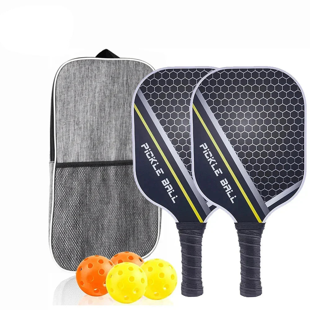 Pickleball Paddles Carbon Fiber Surface Kit USAPA Approved Two Paddles Carry Bag Balls Fall 2025 Durable Control