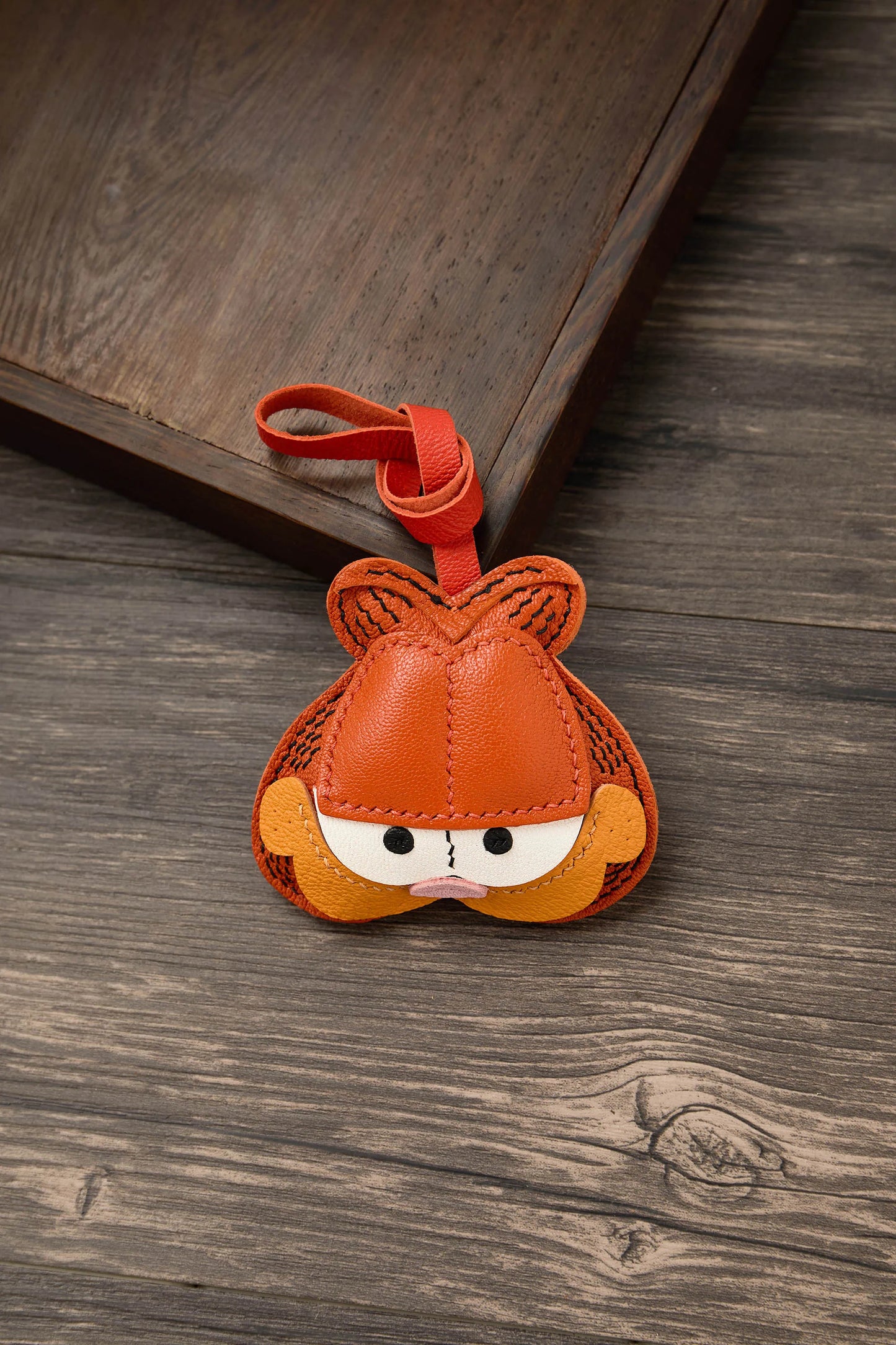 Leather Bag Charm No Face Keychain Black Cozy Cute Gift