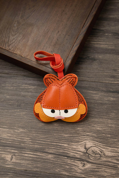 Leather Bag Charm No Face Keychain Black Cozy Cute Gift