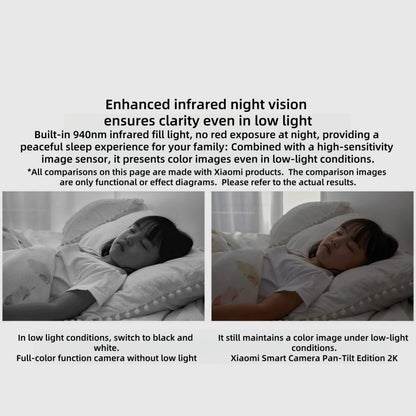 Smart Home Security Camera 2K PTZ 3MP Night Vision AI