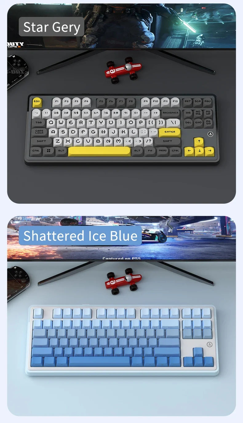Mechanical Keyboard 87 Key Tri Mode RGB Hot Swappable
