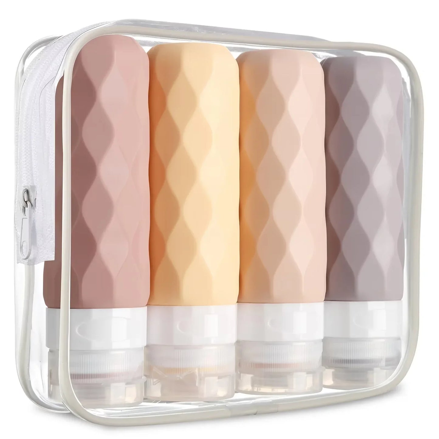 Silicone Travel Bottles Set Leakproof Refillable Squeeze Containers For Shampoo Conditioner Lotion 90ml