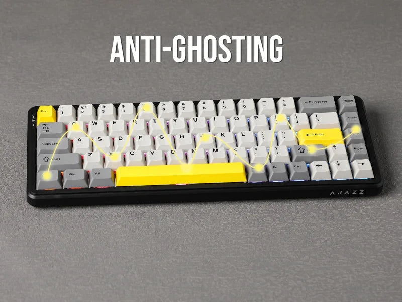 Mechanical Keyboard 68Key Wireless Bluetooth RGB Hall Effect