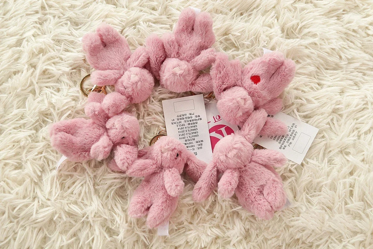 Rabbit Plush Keychain Cute Bunny Bag Charm Soft Gift