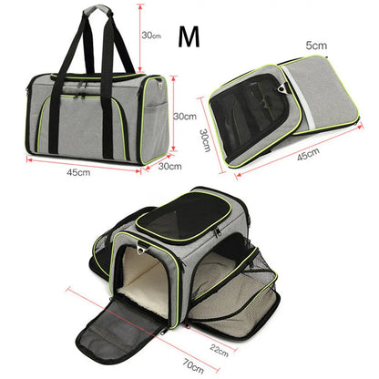Pet Carrier Bag Up To 10kg Foldable Breathable Soft-Sided Travel Carrier Fall 2025 Safe Locking Zippers
