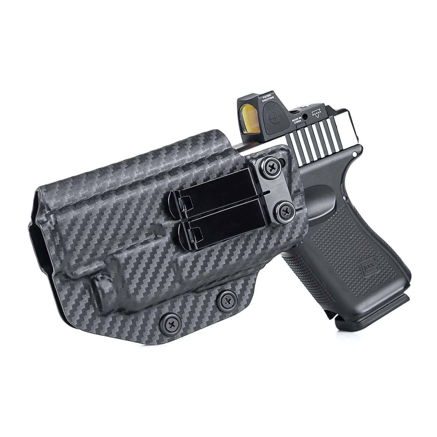 IWB Kydex Holster - TLR-8 Light Compatible, Inside Waistband Concealed Carry, 19 19X 23 25 32 44 45 Compatible