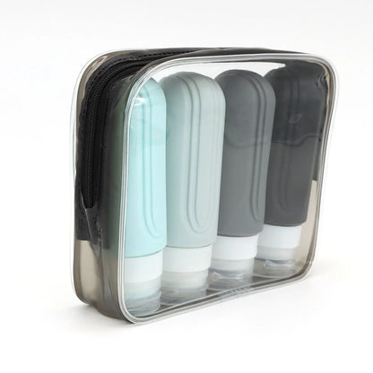 Silicone Travel Bottles Set Leakproof Refillable Squeeze Containers For Shampoo Conditioner Lotion 90ml