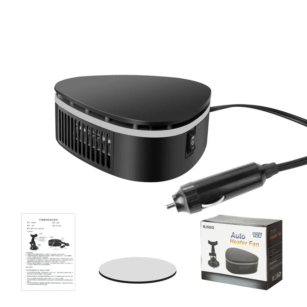 Car Heater 12V Defroster Windshield Defogger 360 Degree Adjustable Suction Cup Winter Driving Essentials 2025