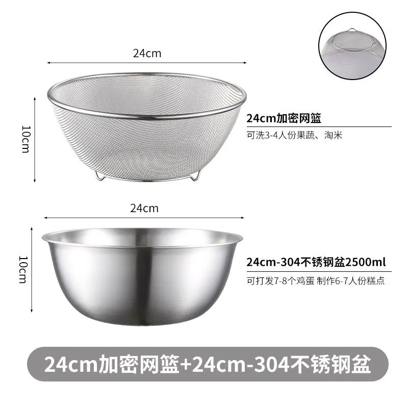 Stainless Steel Drain Basket Colander and Strainer, Spring Cleaning 2026 Eco Friendly Kitchen Tool