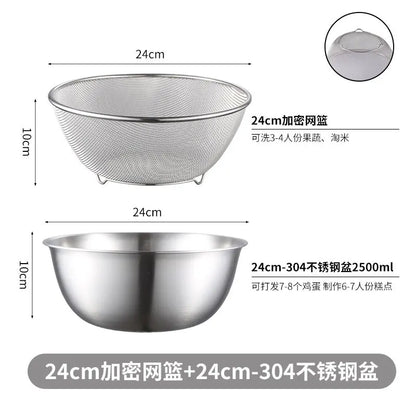Stainless Steel Drain Basket Colander and Strainer, Spring Cleaning 2026 Eco Friendly Kitchen Tool