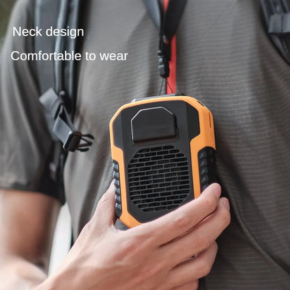 Hanging Neck Waist Fan USB Mini Charging Clip Fan - Outdoor Portable Mute Cooling Tool with Powerbank