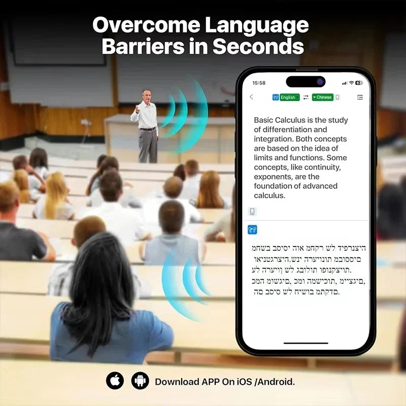 AI Translating Earbuds Wireless Translator Headphones 60H