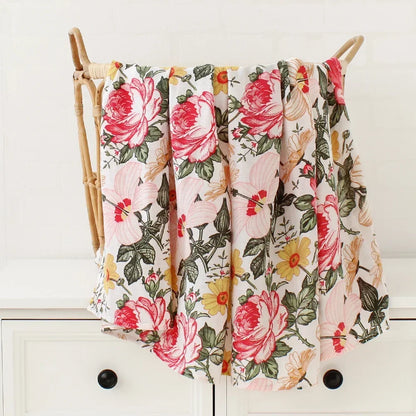 Bamboo Muslin Swaddle Blanket 120x120 Cm Floral Newborn Bedding Fall 2025 Breathable Eco Friendly Baby Gift