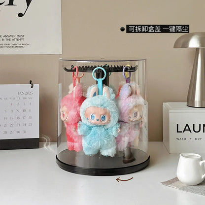 Display Case Transparent Rotating Plush Figure Stand Collector Display, Fall 2025 Dustproof Gift Idea