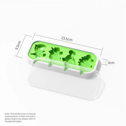 Variant image for Dinosaur-Shaped Ice Cream Mold and Ice Pop Maker with Lid and Sticks, Food-Grade Silicone, Non-Stick, Temperature Resistant-1