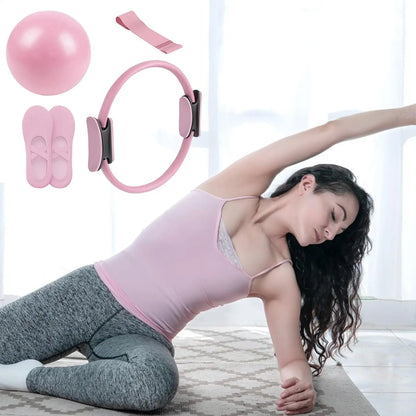Pilates Ring Pink Fitness Set Home Workout Kit Fall 2026 With Ball And Resistance Band For Pregnancy Postpartum