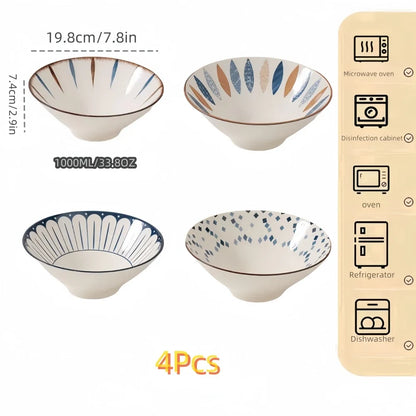 Ramen Bowl 8 Inch Porcelain Japanese Noodle Bowl Large