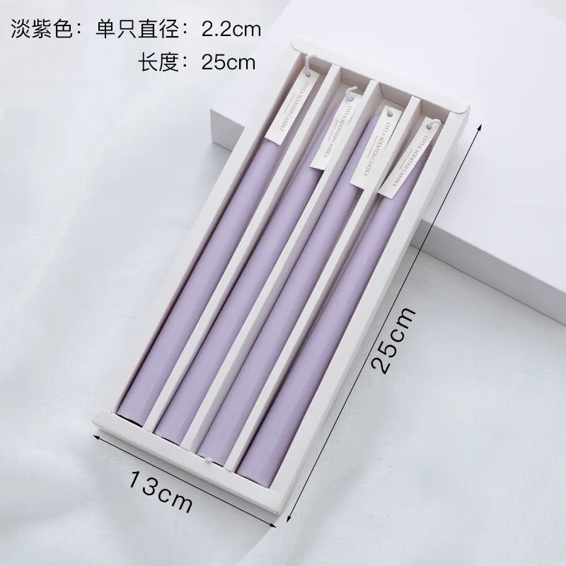Taper Candles 4 Pack Slender Scented Smokeless Long Branch Wedding Table Decor Fall 2025 DIY Centerpieces